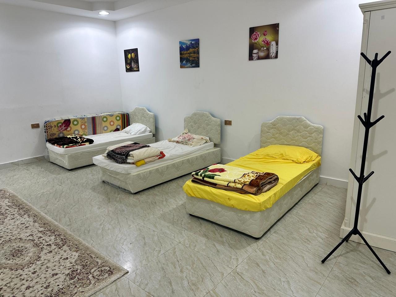 Family bedroom · three beds